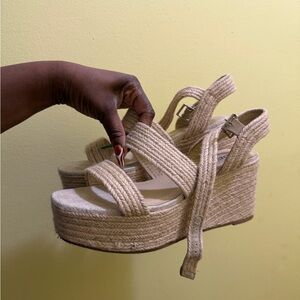 Soda Tan Wedge Sandals